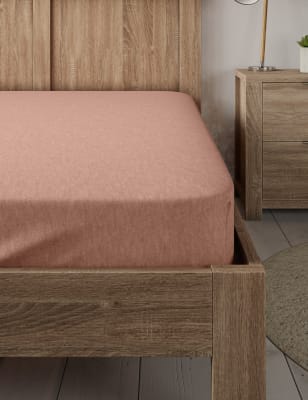 

M&S Collection Pure Cotton Jersey Fitted Sheet - Pink, Pink