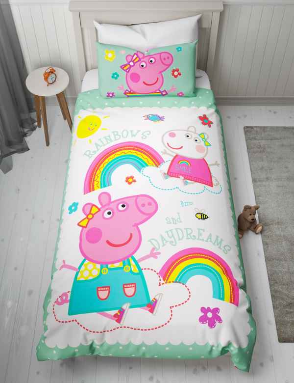 Peppa Pig Duvet Covers Bed Sets Plain Patterned Bedding