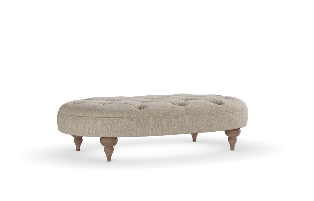 Oval Button Footstool