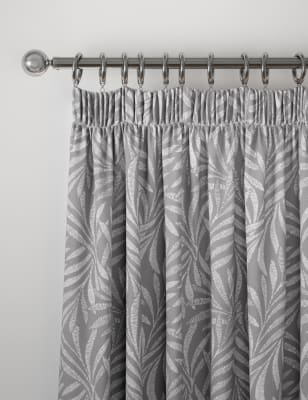 

M&S Collection Fern Pencil Pleat Blackout Curtains - Silver Grey, Silver Grey