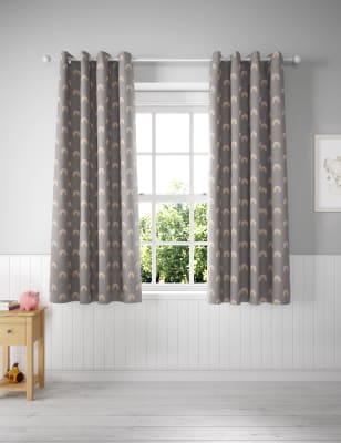 

Cotton Rich Rainbow Eyelet Kids' Curtains - Grey Mix, Grey Mix