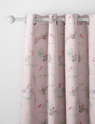 

M&S Collection Unicorn Eyelet Blackout Kids' Curtains - Pink Mix, Pink Mix