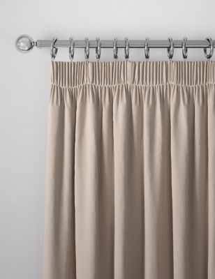 

M&S Collection Cotton Rich Pencil Pleat Blackout Curtains - Latte, Latte