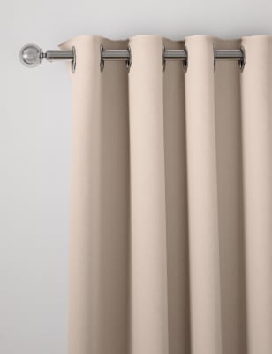 

M&S Collection Cotton Rich Eyelet Blackout Curtains - Latte, Latte