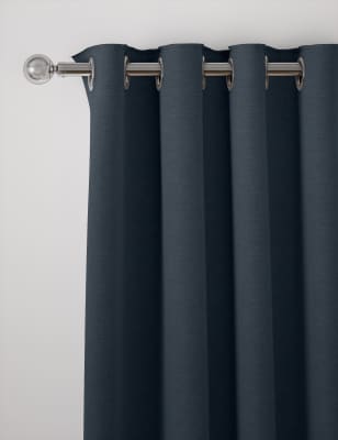 

M&S Collection Cotton Rich Eyelet Blackout Curtains - Navy, Navy