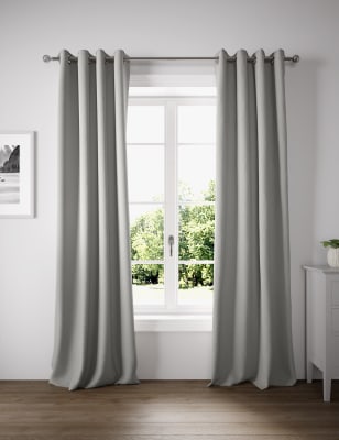 

Verdunklungsvorhänge mit Ösen und hohem Baumwollanteil - Grey, Grey