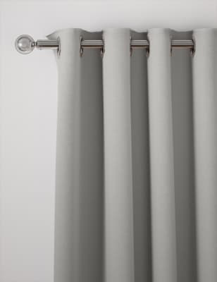 

M&S Collection Cotton Rich Eyelet Blackout Curtains - Grey, Grey