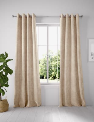 Rideaux en chenille à oeillets - Cream Mix