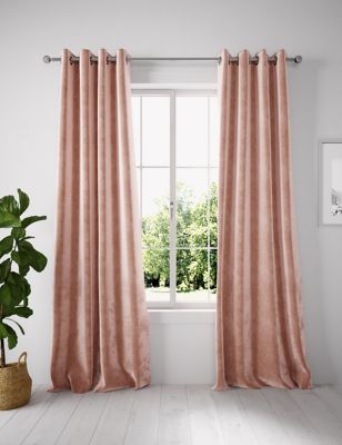 

Velvet Eyelet Curtains - Pink, Pink