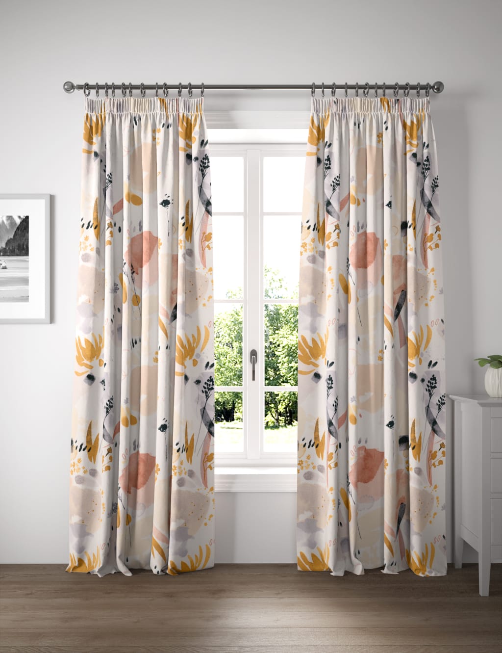 Pure Cotton Madeline Pencil Pleat Blackout Curtains image 3