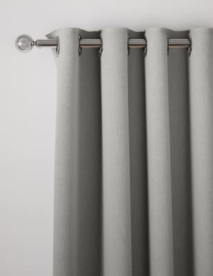 

M&S Collection Pure Cotton Eyelet Blackout Curtains - Light Grey, Light Grey