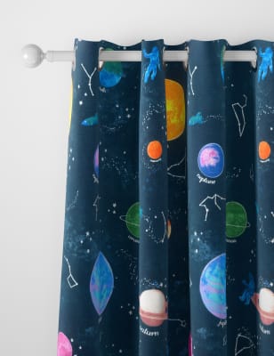 Space Eyelet Blackout Kids' Curtains