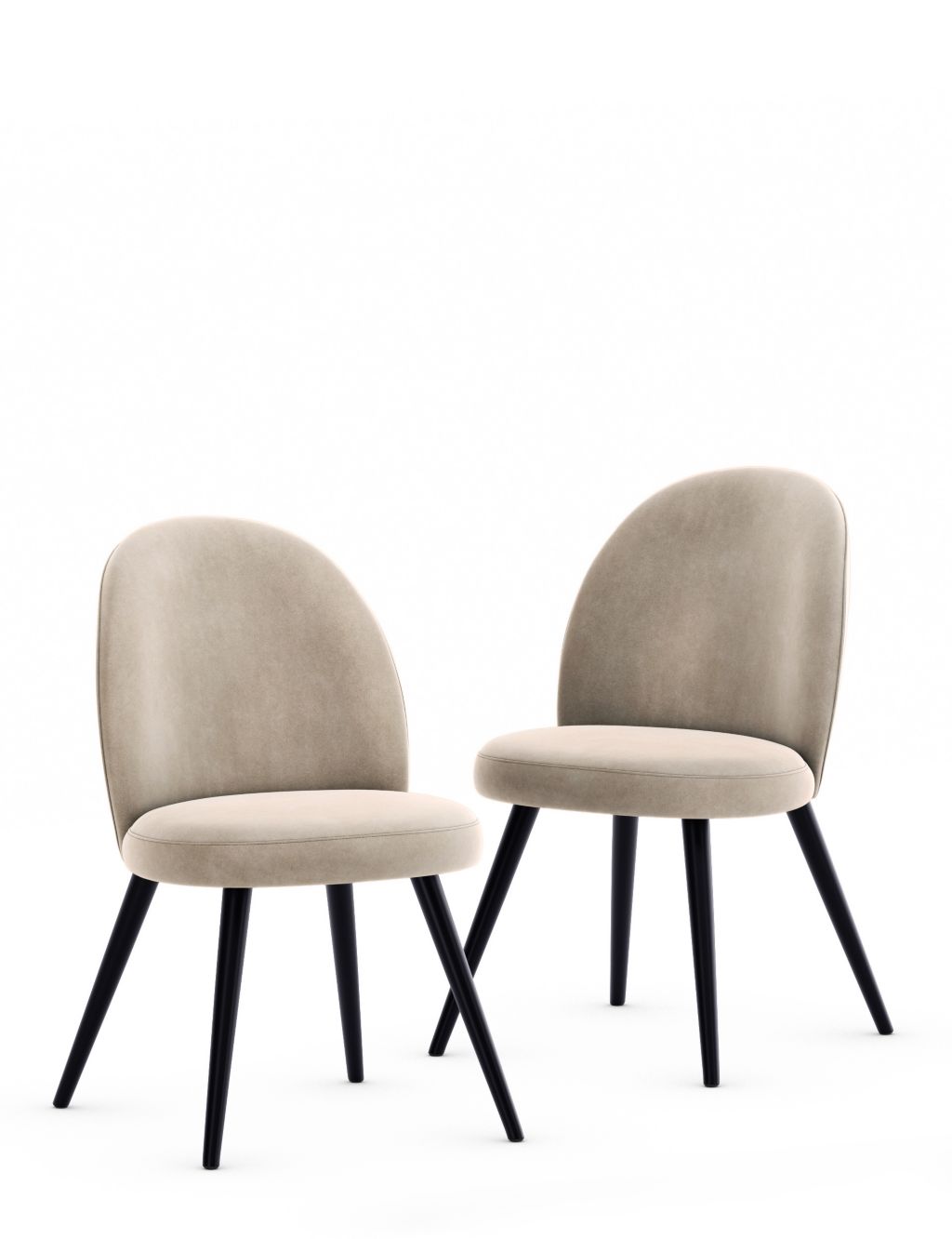 Set of 2 Velvet Dining Chairs image 2