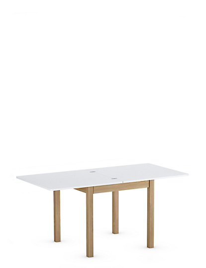 marks and spencer 4-6 seater extending dining table - 1size - white, white