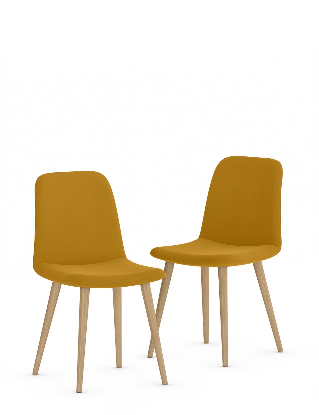 Set of 2 Velvet Oval Dining Chairs