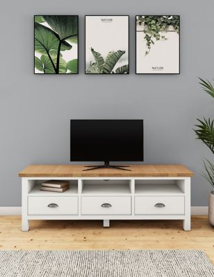 M&S Padstow Extra Wide TV Unit - Ivory, Ivory