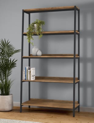 M&S Brookland Wide Ladder Shelves - Black Mix, Black Mix