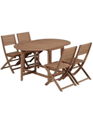 Nordina Oval Dining Table 4 Folding Chairs M S