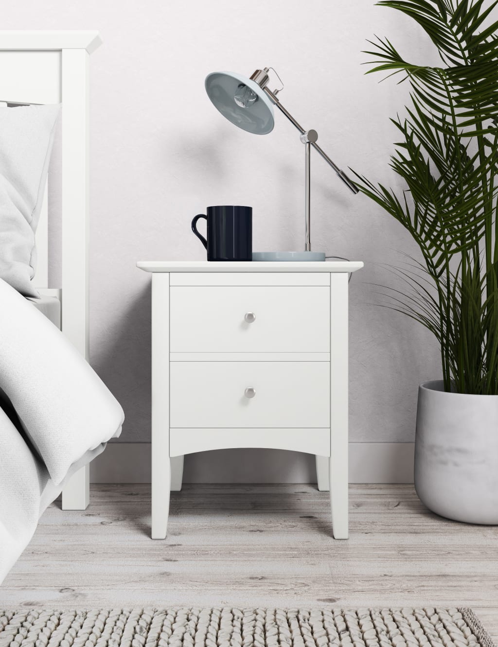 Hastings 2 Drawer Bedside Table