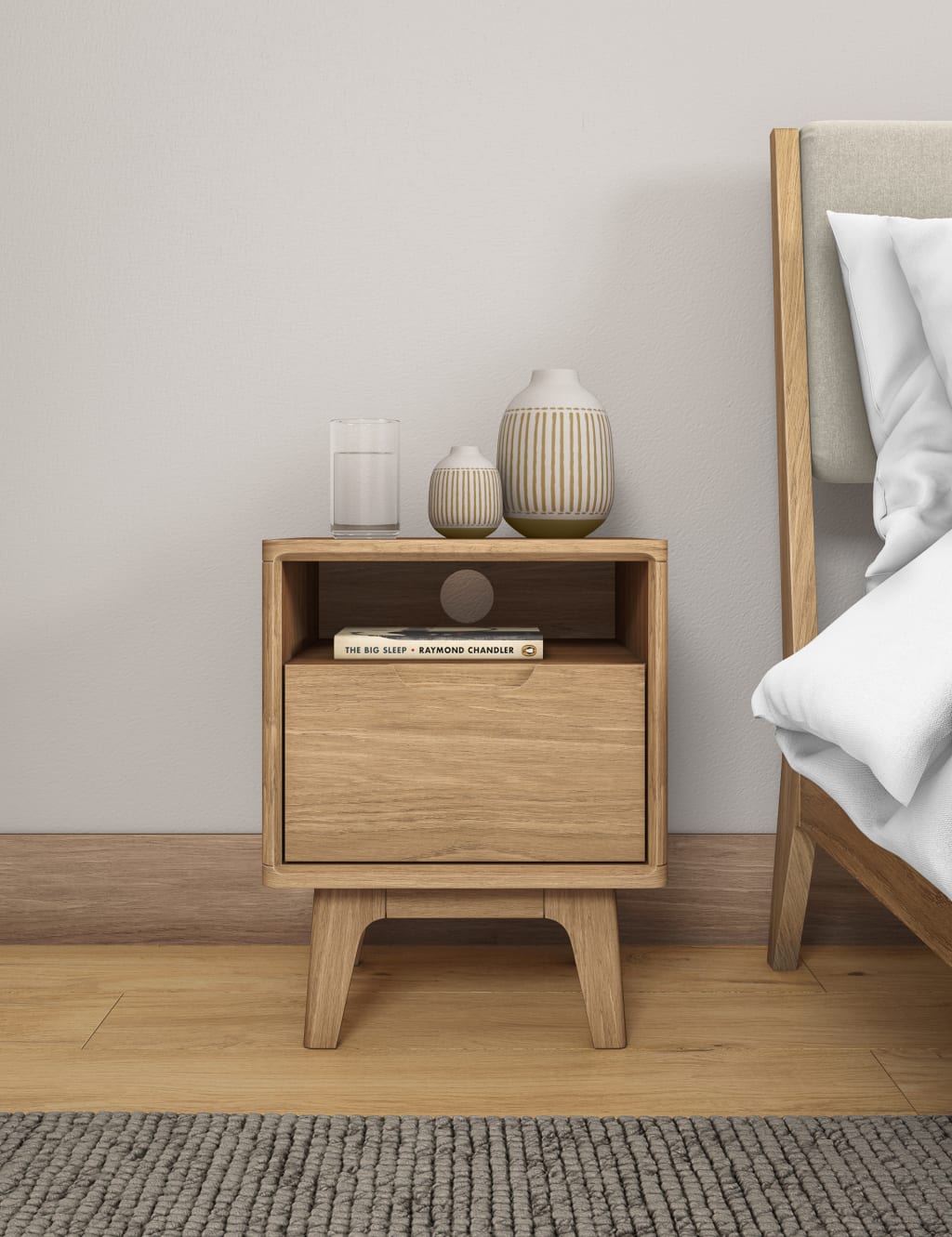 Nord 1 Drawer Bedside Table