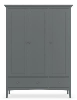 Hastings Dark Grey Triple Wardrobe M S