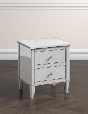 silver bedside table b&m