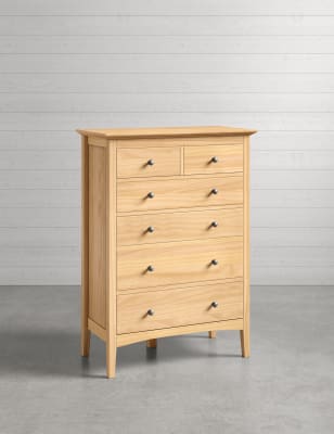 Hastings Light Natural 6 Drawer Chest M S