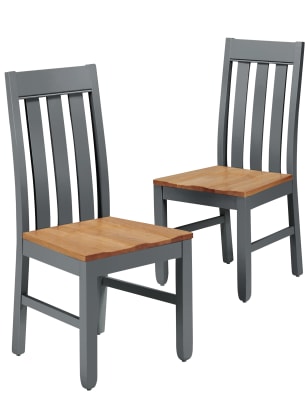 Set of 2 Padstow Grey Dining Chairs | M&S