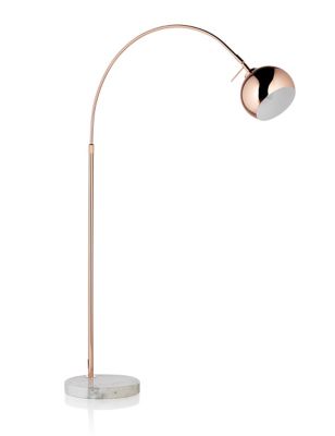 Copper Curve Floor Lamp M S, Copper Arc Floor Lamp