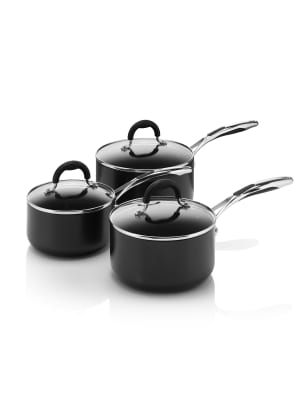 3 Piece Aluminium Saucepan Set | M&S