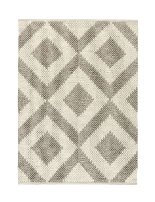 Diamond Print Knitted Rug | M&S