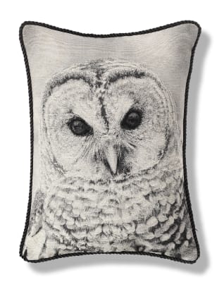 Jacquard Owl Print Cushion | M&S