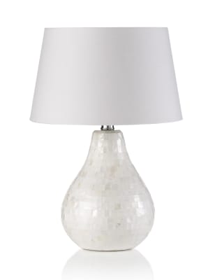 Mother of Pearl Tear Drop Table Lamp | M&S