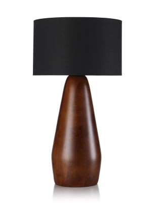 Chunky Wood Tall Table Lamp | M&S