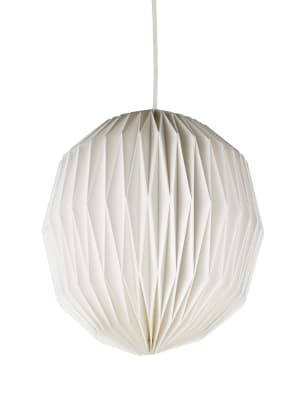 Folding Round Paper Ceiling Lamp Shade | M&S