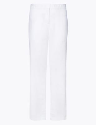 long white linen trousers