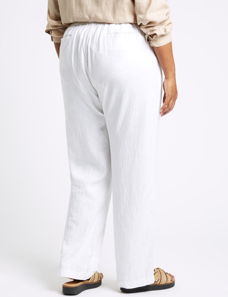 CURVE Linen Rich Wide Leg Trousers