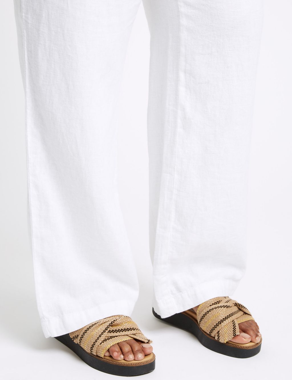 CURVE Linen Rich Wide Leg Trousers 6 of 6