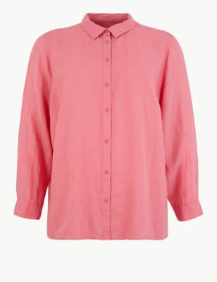 m&s pure linen shirt