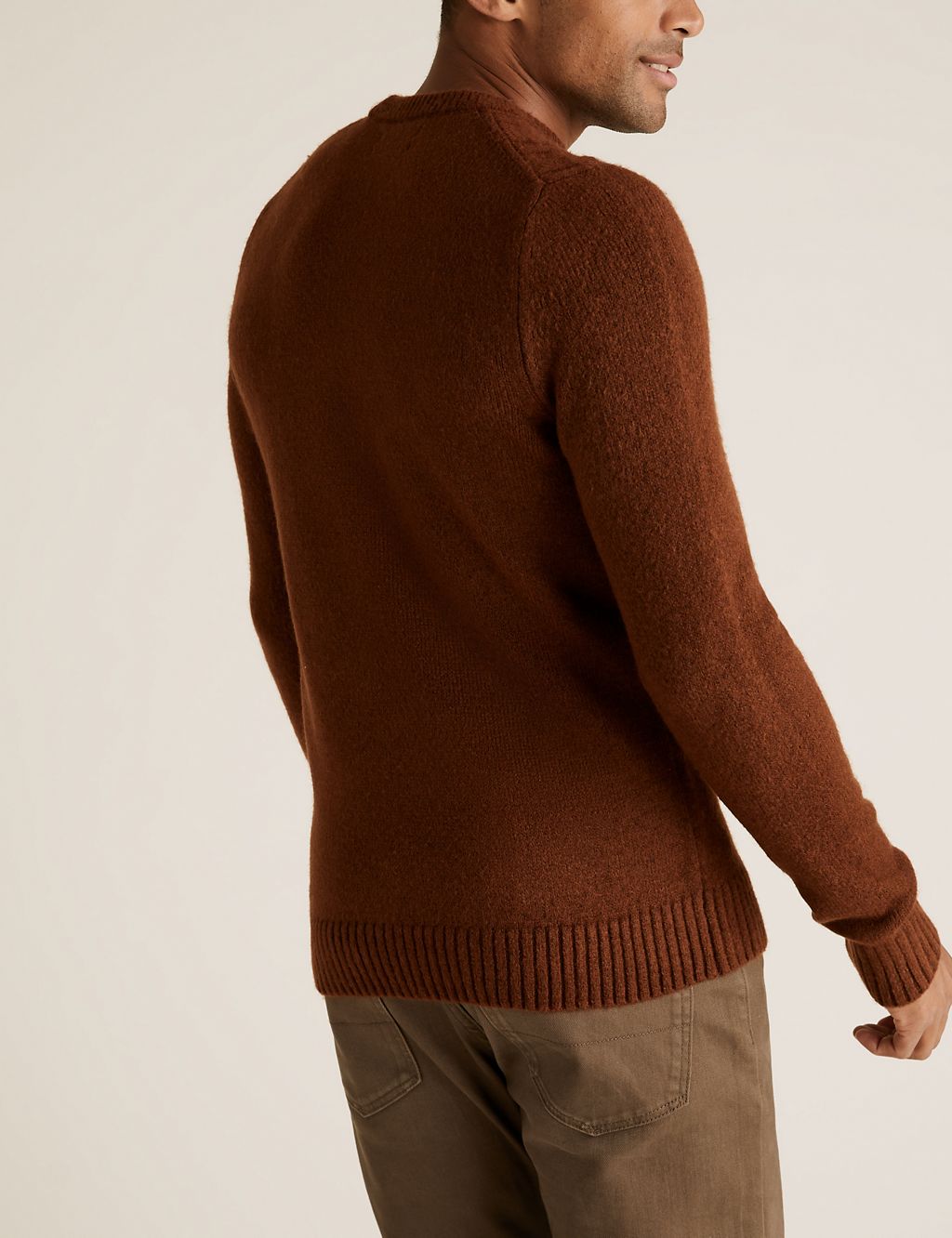 Cable Crew Neck Jumper with Wool 4 of 4