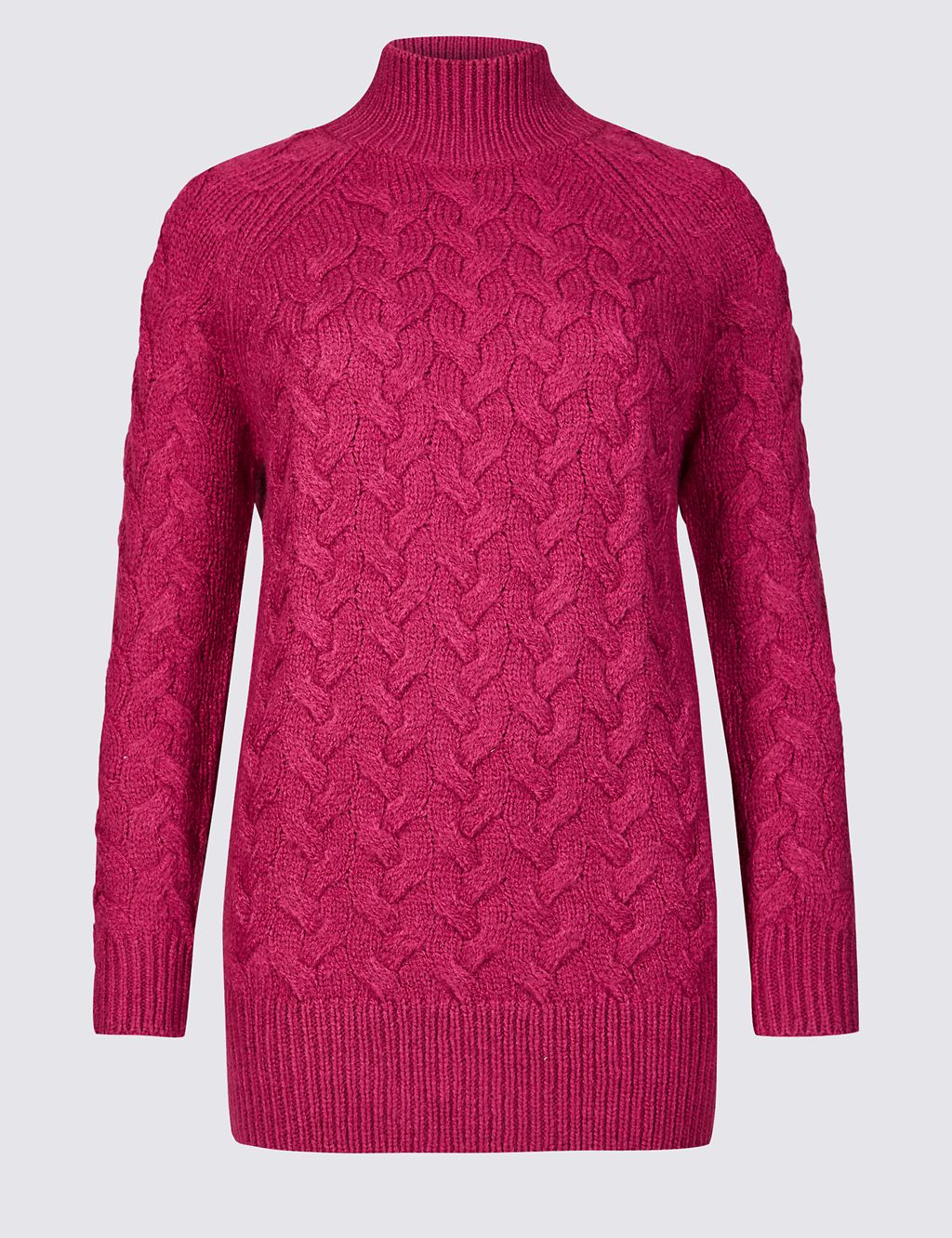 Cable Funnel Neck Longline Jumper 1 of 4