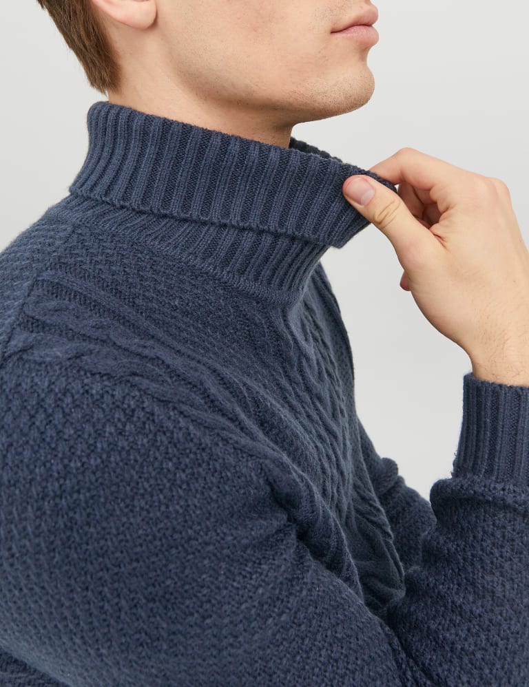 Mens roll neck jumper m&s discount