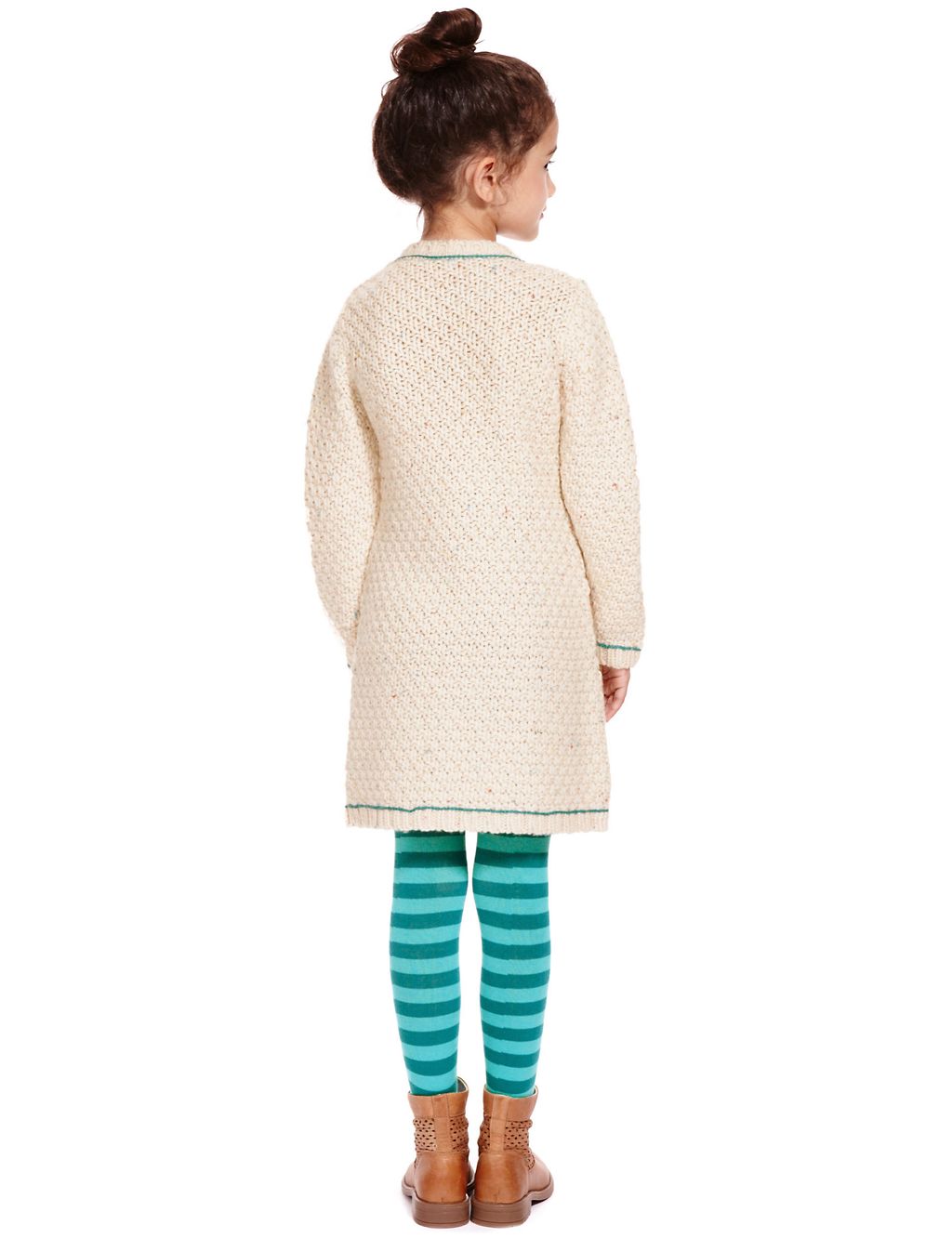 Cable Kint Dress with Wool (1-7 Years) 2 of 4