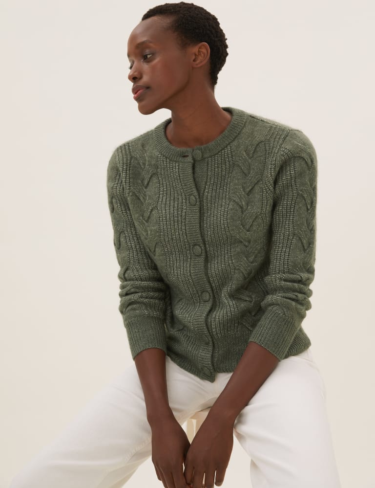 Cable knit sweater jacket 2025