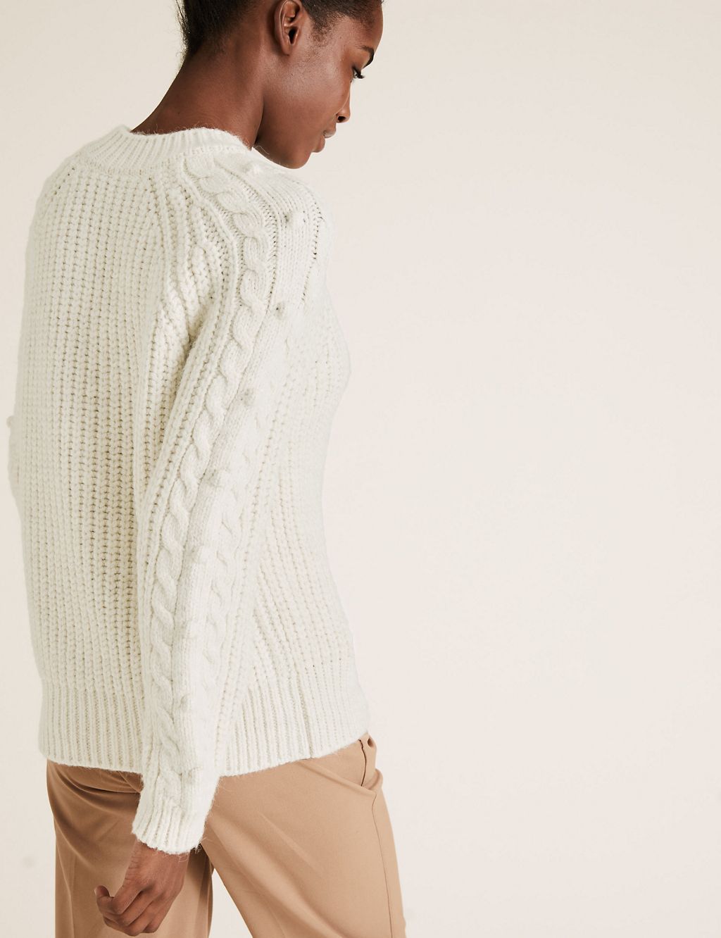 Cable Knit Crew Neck Jumper 4 of 4