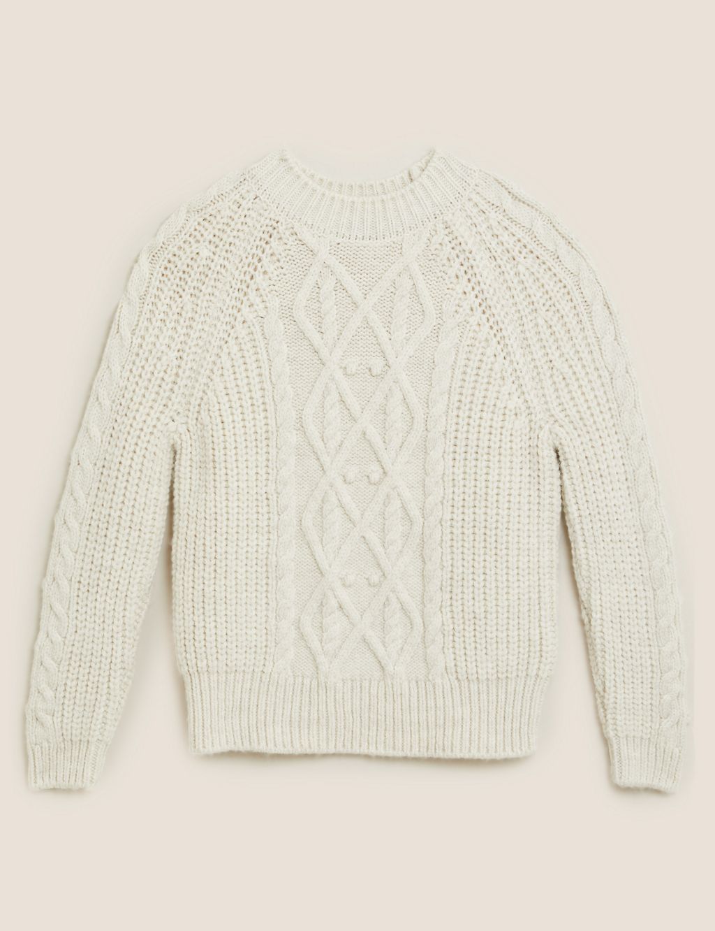 Cable Knit Crew Neck Jumper 1 of 4