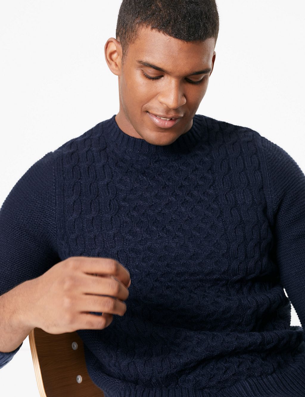 Cable Knit Crew Neck Jumper 2 of 4