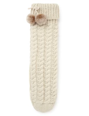 Cable Knit Grandad Booties M&S Collection M&S