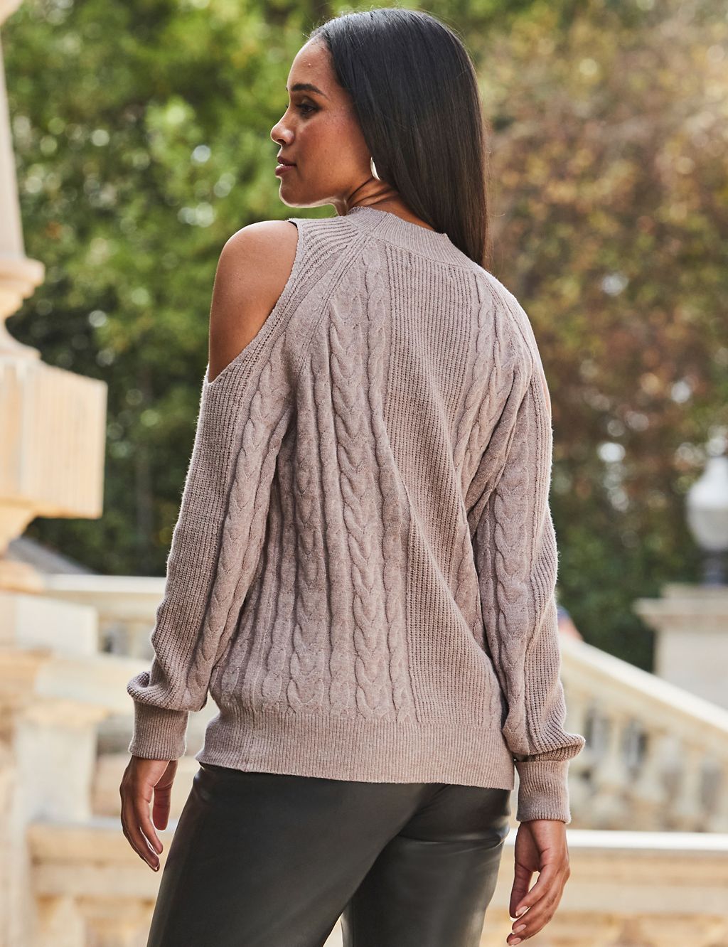 Cable Knit High Neck Jumper 4 of 5