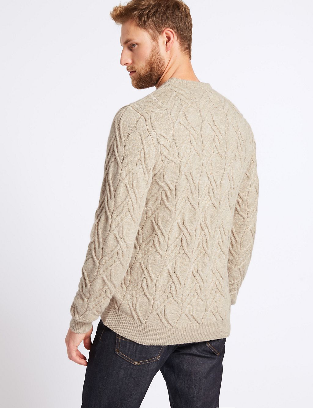 Cable Knit Jumper with Lambswool & Alpaca 4 of 5